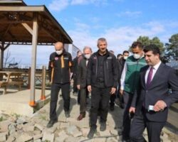 AFAD BAŞKANI SEZER, ARHAVİ’DE İNCELEMLERDE BULUNDU