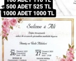 DÜĞÜN DAVETİYESİ ÇEŞİTLERİMİZ