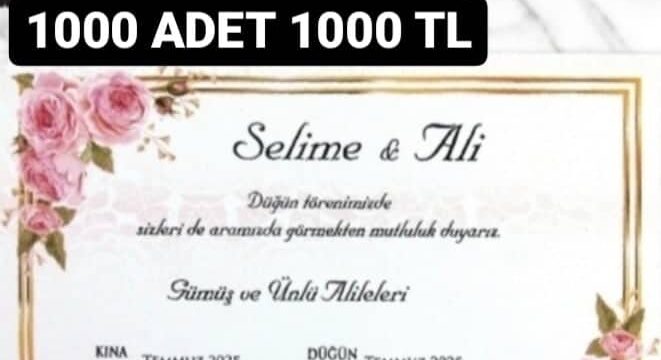 DÜĞÜN DAVETİYESİ ÇEŞİTLERİMİZ