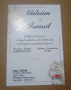 DÜĞÜN DAVETİYESİ BASKI İŞİMİZ