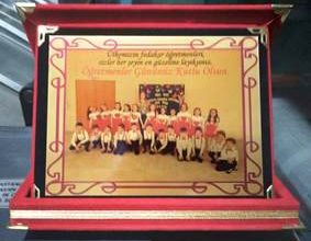 öğretmenler günü için plaket baskı işimiz