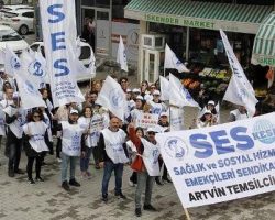 Sağlık ve Sosyal Hizmetler Sendikası Artvin Şubesi, “Sağlıkçıların sabır taşı çatlamak üzere”