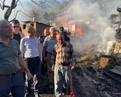 Artvin Hızarlı Köyünde Korkutan Yangın