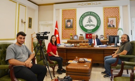 Gazetecilerden Rektörümüz Prof. Dr. Mustafa Sıtkı Bilgin’e Ziyaret