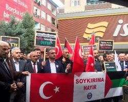 Diyanet Sen Artvin Şubesi Borçka’da Gazze Saldırılarını Protesto Etti