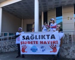 Hopa’da “Sağlıkta Şiddetsiz Çalışma Ortamı İstiyoruz” Protestosu