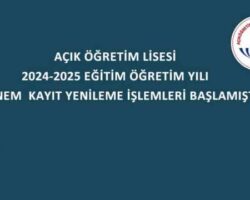 Korumalı: Açık Öğretim Lisesi 3. dönem kayıt yenileme işlemleri  başladı