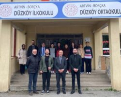 Korumalı: İlçe MEM Bakır, Düzköy İlk-Ortaokulu ‘nu Ziyaret Etti