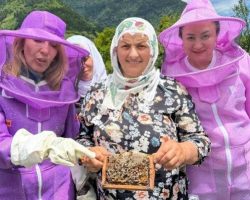 Korumalı: Apiturizm kapsamında kente gelen turist kafilesi, Macahel bölgesindeki arılıkları ziyaret ettiler