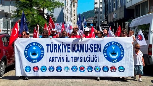 Korumalı: Türkiye Kamu-Sen Artvin İl Temsilciliği, “Mücadelemiz memurun ortak mücadelesidir”
