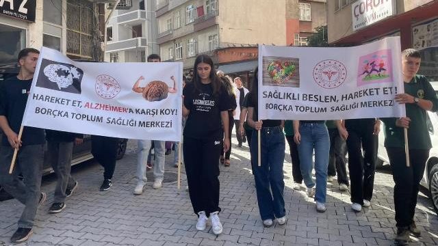 Korumalı: Borçka T.S.M.’den “Hareket et, Alzheimer’a karşı koy” ve “Sağlıklı beslen, hareket et” yürüyüş etkinliği