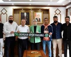Korumalı: Kaymakam Büyükkılıç’a Borçkaspor Kulübünden ziyaret
