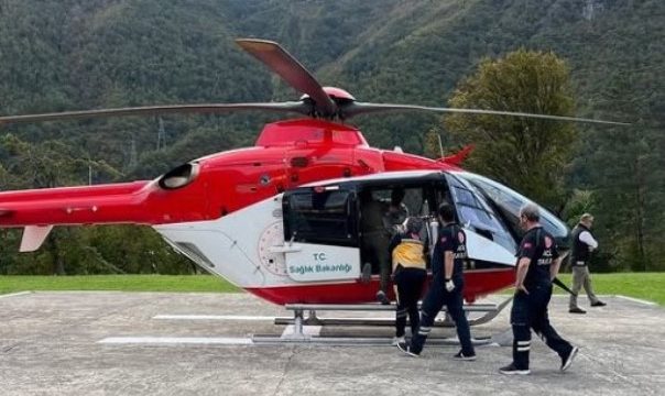 Korumalı: Helikopter İle Hasta Nakli Yapıldı