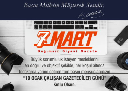 10 OCAK ÇALIŞAN GAZETECİLER GÜNÜ KUTLU OLSUN