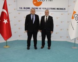 AÇÜ Rektörü Aydın, ÖSYM Başkanı Ersoy’u makamında ziyaret etti