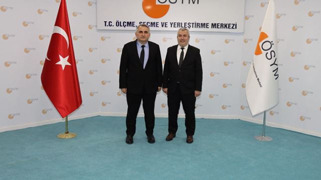 AÇÜ Rektörü Aydın, ÖSYM Başkanı Ersoy’u makamında ziyaret etti
