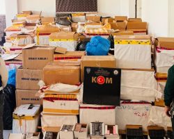 Artvin’de 300 milyon TL değerinde kaçak parfüm ve gıda takviyesi ele geçirildi