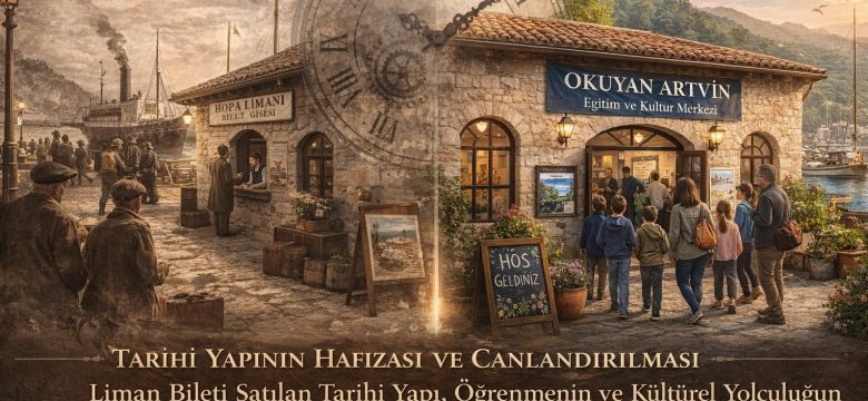 HOPA’DA TARİHİ BİNA EĞİTİM VE KÜLTÜR MERKEZİNE DÖNÜŞÜYOR