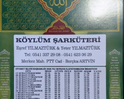 KÖYLÜM ŞARKÜTERİ’ne Ramazan İmsakiyesi Baskı İşimiz
