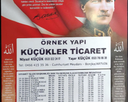 ÖRNEK YAPI KÜÇÜKLER TİCARET’E RAMAZAN İMSAKİYESİ BASKI İŞİMİZ