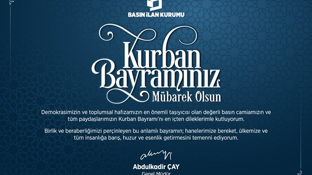 BASIN İLAN KURUMU KURBAN BAYRAMI MESAJI