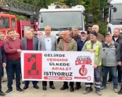 Bilgin, Belediye şantiyesinde 1 Mayıs’a ilişkin açıklamalarda bulundu