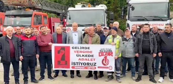 Bilgin, Belediye şantiyesinde 1 Mayıs’a ilişkin açıklamalarda bulundu