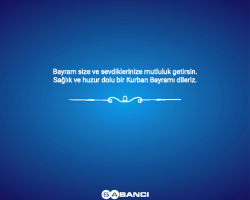SABANCI Kurban Bayramı Mesajı