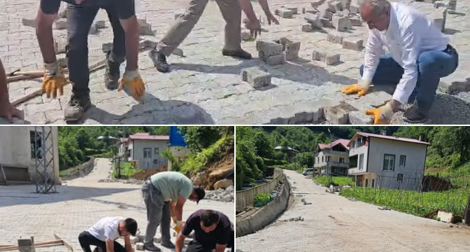 Borçka’da Kilit Parke Çalışması Devam Ediyor