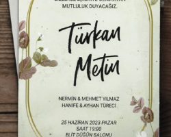 DÜĞÜN & NİŞAN & NİKAH DAVETİYESİ ÖRNEĞİMİZ