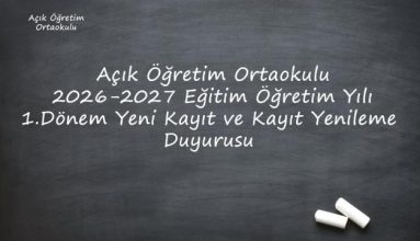 AÖO 1. Dönem Yeni Kayıt Ve Kayıt Yenileme İşlemleri Devam Ediyor