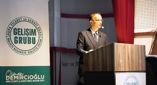 Hopa TSO Başkan Adayı Osman Demircioğlu, geçmiş dönem çalışmalarını ve yeni dönem projelerini tanıttı